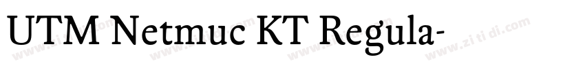 UTM Netmuc KT Regula字体转换
